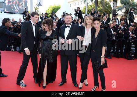 Cannes, France. 17th May, 2023. Arnaud Rebotini, director Marie  Amachoukeli, Ilca Moreno, Louise Mauroy-Panzani attending a party for the  film Ama Gloria at Magnus beach on May 17, 2023 in Cannes, France.