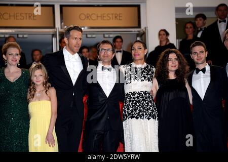 Director Atom Egoyan, Ryan Reynolds, Rosario Dawson, Scott Speedman, Mireille Enos, Kevin Durand arriving at Captives screening held at the Palais Des Festivals in Cannes, France on May 16, 2014, as part of the 67th Cannes Film Festival. Photo by Nicolas Briquet/ABACAPRESS.COM Stock Photo