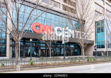 Entrance of CNN Center in Atlanta, Georgia, USA Stock Photo