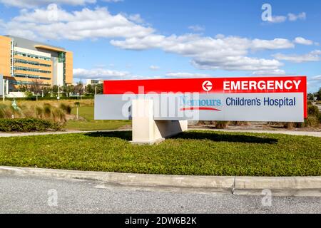 Sign of Nemours Children's Hospital in Orlando, Florida, USA Stock ...