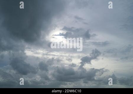 Dark storm clouds in sky Stock Photo