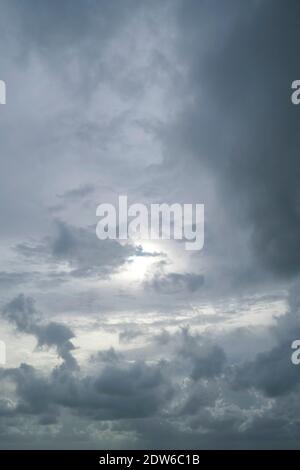 Dark storm clouds in sky Stock Photo