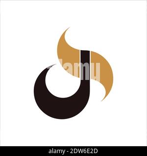 Initial letter ds logo or sd logo vector design template Stock Vector