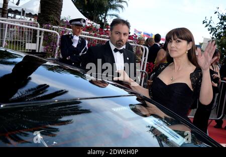 File photo : Monica Bellucci leaving Le Meraviglie screening held at the Palais Des Festivals as part of the 67th Cannes Film Festival in Cannes, France on May 18, 2014. Italian-French actress Monica Bellucci will serve as master of ceremonies of this year's 70th anniversary Cannes Film Festival. The former Bond girl will preside over the opening and closing ceremonies of the festival in May. Photo byLionel Hahn/ABACAPRESS.COM Stock Photo