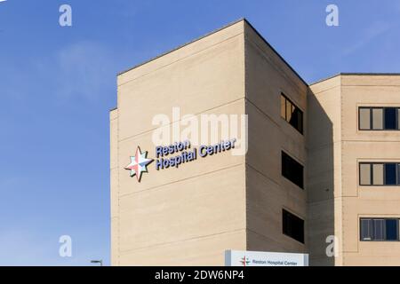 Sign of Reston Hospital Center in Reston, VA, USA. Stock Photo