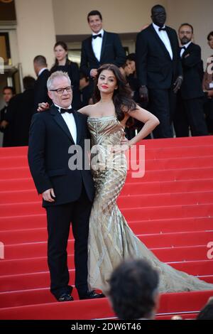 Aishwarya Rai arriving at the Palais des Festivals for the screening of the film Deux Jours, Une Nuit as part of the 67th Cannes Film Festival in Cannes, France on May 20, 2014. Photo by Nicolas Briquet/ABACAPRESS.COM Stock Photo