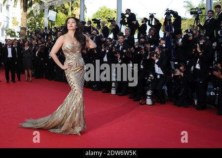 Aishwarya Rai arriving at the Palais des Festivals for the screening of the film Deux Jours, Une Nuit as part of the 67th Cannes Film Festival in Cannes, France on May 20, 2014. Photo by Aurore Marechal/ABACAPRESS.COM Stock Photo