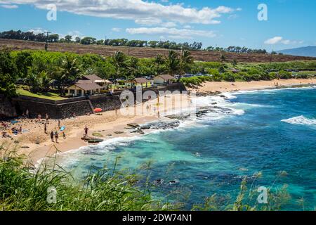 Maui, Hawaii, Ho‘okipa Beach Pavilions Stock Photo