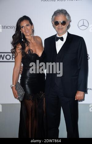 Singer Andrea Bocelli (R) stands next to his son Amos Bocelli during the  television show 'Welcome to, Stock Photo, Picture And Rights Managed  Image. Pic. PAH-38783561