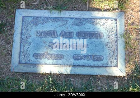 Glendale, California, USA 21st December 2020 A general view of atmosphere of actress Caryll Ann Ekelund's Grave in Graceland section at Forest Lawn Memorial Park on December 21, 2020 in Glendale, California, USA. Photo by Barry King/Alamy Stock Photo Stock Photo