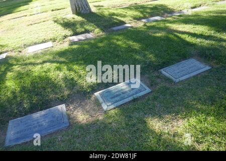 Glendale, California, USA 21st December 2020 A general view of atmosphere of actress Caryll Ann Ekelund's Grave in Graceland section at Forest Lawn Memorial Park on December 21, 2020 in Glendale, California, USA. Photo by Barry King/Alamy Stock Photo Stock Photo