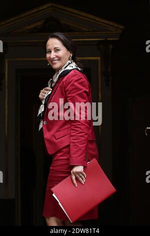 Environment and Energy Minister Segolene Royal arrives at the Hotel Matignon in Paris, before a meeting with the Prime Minister, on May 30, 2014. Photo by Stephane Lemouton/ABACAPRESS.COM Stock Photo