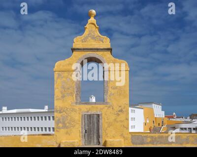 Inside Peniche fortress in the municipality of Leiria district called Fortaleza de Peniche Stock Photo