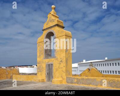 Inside Peniche fortress in the municipality of Leiria district called Fortaleza de Peniche Stock Photo