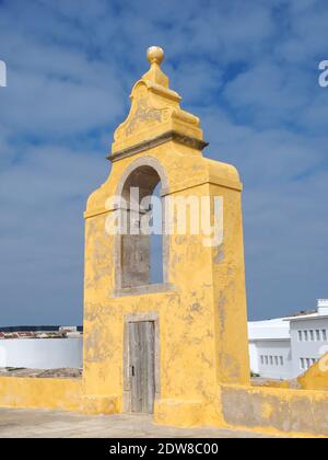 Inside Peniche fortress in the municipality of Leiria district called Fortaleza de Peniche Stock Photo