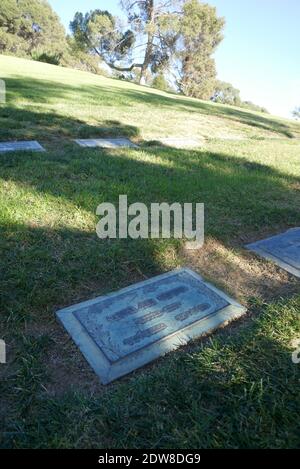 Glendale, California, USA 21st December 2020 A general view of atmosphere of actress Caryll Ann Ekelund's Grave in Graceland section at Forest Lawn Memorial Park on December 21, 2020 in Glendale, California, USA. Photo by Barry King/Alamy Stock Photo Stock Photo