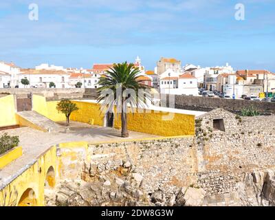 Inside Peniche fortress in the municipality of Leiria district called Fortaleza de Peniche Stock Photo