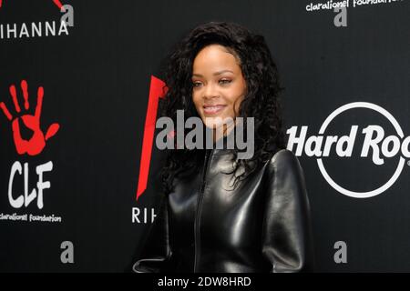 Rihanna attending a press conference for the unveiling of her T-shirt held at the Hard Rock Cafe in Paris, France on June 5, 2014. Photo by Alban Wyters/ABACAPRESS.COM Stock Photo