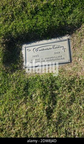 Glendale, California, USA 21st December 2020 A general view of atmosphere of Wallace Beery's Grave in Vale of Memory Section at Forest Lawn Memorial Park on December 21, 2020 in Glendale, California, USA. Photo by Barry King/Alamy Stock Photo Stock Photo