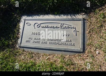 Glendale, California, USA 21st December 2020 A general view of atmosphere of Wallace Beery's Grave in Vale of Memory Section at Forest Lawn Memorial Park on December 21, 2020 in Glendale, California, USA. Photo by Barry King/Alamy Stock Photo Stock Photo