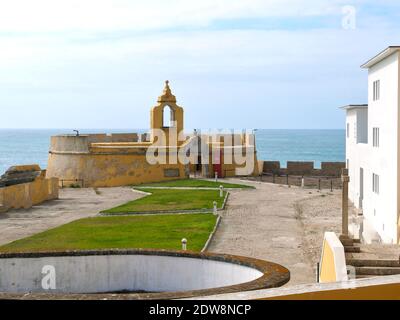 Inside Peniche fortress in the municipality of Leiria district called Fortaleza de Peniche Stock Photo