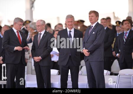 King Philippe of Belgium, King Willem-Alexander of the Netherlands attend the International Ceremony at Sword Beach in Ouistreham, as part of the official ceremonies on the occasion of the D-Day 70th Anniversary, on June 6, 2014 in Normandy, France. Photo by Abd Rabbo-Bernard-Gouhier-Mousse/ABACAPRESS.COM
