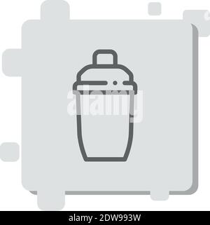 cocktail shaker vector icon modern simple vector illustration Stock Vector