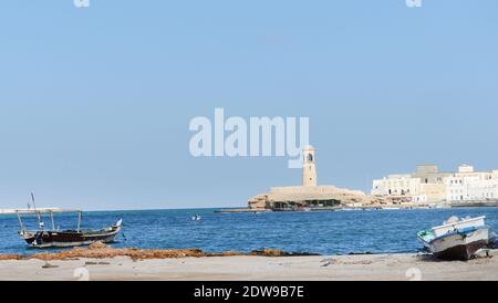 The Al Ayjah Lighthouse in Sur, Oman. Stock Photo