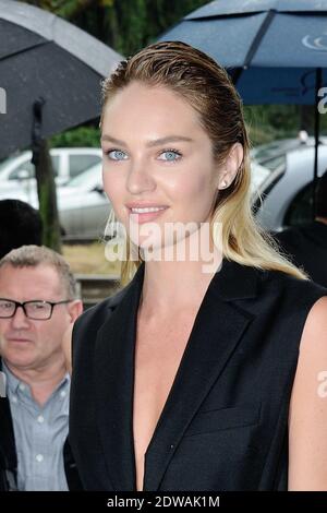 Candice Swanepoel arriving for Dior Homme Spring-Summer 2015 mens