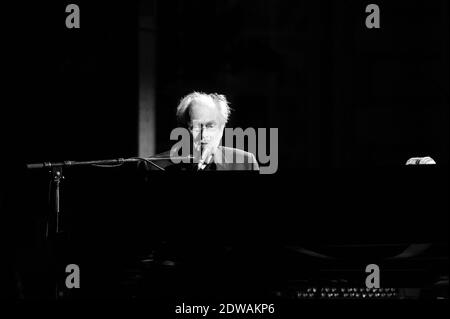 French musician and composer Michel Legrand performs live on stage at the Imperial Palace of Compiegne during the third 'Palais en Jazz' Festival, on June 28, 2014 in Compiegne, France. Photo by Edouard Bernaux/ABACAPRESS.COM Stock Photo