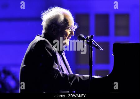 French musician and composer Michel Legrand performs live on stage at the Imperial Palace of Compiegne during the third 'Palais en Jazz' Festival, on June 28, 2014 in Compiegne, France. Photo by Edouard Bernaux/ABACAPRESS.COM Stock Photo