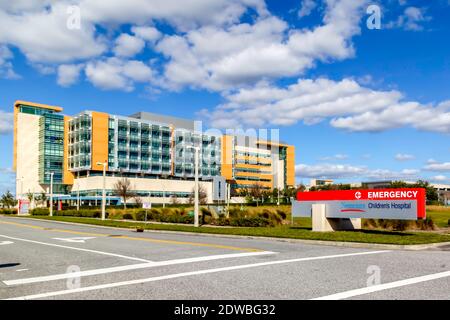 Sign of Nemours Children's Hospital in Orlando, Florida, USA Stock ...
