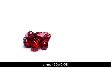 Pomegranate seeds on white background. High quality photo Stock Photo