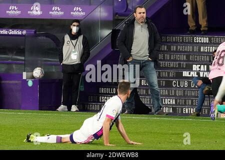 Real Valladolid's coach Sergio Gonzalez during La Liga match in Spain ...