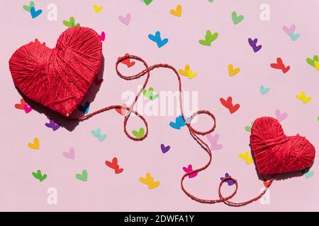 Table top view image of decoration valentine's day background concept. Stock Photo