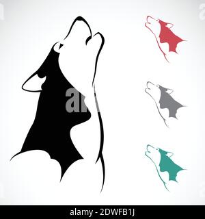 Vector of wolf on white background. Easy editable layered vector illustration. Wild Animals. Stock Vector