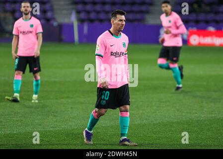 Valladolid, Spain. 22nd Dec, 2020. Lionel Messi of FC Barcelona during the Spanish championship La Liga football match between Real Valladolid and FC Barcelona on December 22, 2020 at Jose Zorrilla stadium in Valladolid, Spain - Photo Irina RH/Spain DPPI/DPPI/LM Credit: Paola Benini/Alamy Live News Stock Photo
