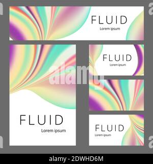 Vector stationary mockup set of realistic office objects with abstract design brand identity. White stationery set items for brand identity and logo Stock Vector