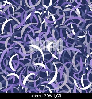 Seamless pattern with spirals drawn by hand with strict brush Stock Vector