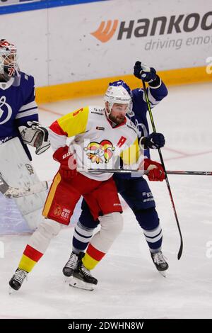 Moscow - Russia, 2020 December 22nd - KHL Ice Hockey russian Competition. Dynamo Moscow Vs Jokerit Helsinki - #6 Jesse Joensuu Stock Photo