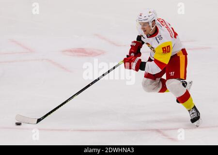 Moscow - Russia, 2020 December 22nd - KHL Ice Hockey russian Competition. Dynamo Moscow Vs Jokerit Helsinki - #90 David Sklenicka Stock Photo