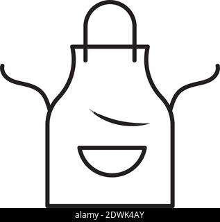 aprom kitchen utensil line style icon vector illustration design Stock Vector
