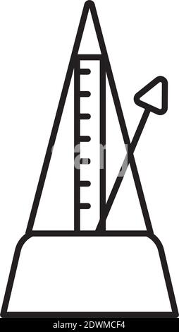 psychologist metronome with pendulum line style icon vector illustration design Stock Vector