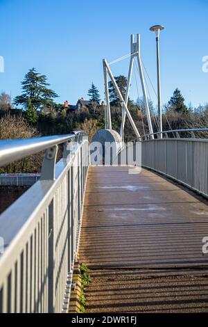 Millers crossing pedestrian bridge Exeter Devon UK Stock Photo - Alamy