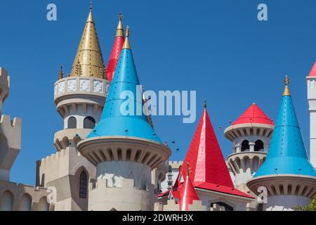 LAS VEGAS, NEVADA, USA - AUGUST 1 : Walt Disney Castle in Las Vegas on August 1, 2011 Stock Photo