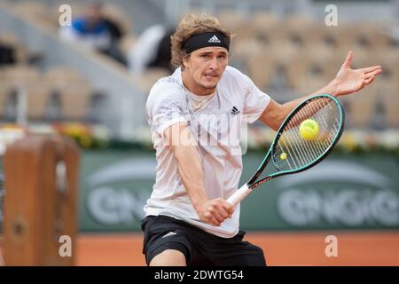 Sam Brannan - Sascha Zverev forehand RG French Open 2021. Digital artwork  print poster. Tennis fan art gift.