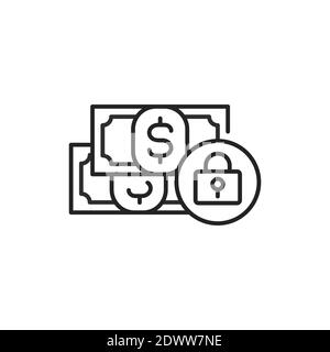 Poverty line color icon. Sign for web page, mobile app Stock Vector