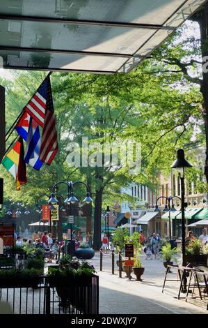 Historic Downtown Mall, Charlottesville, Virginia, USA Stock Photo
