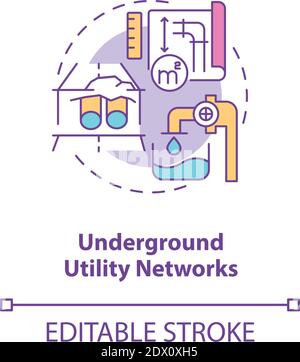 Underground utility mapping abstract concept vector illustration Stock ...