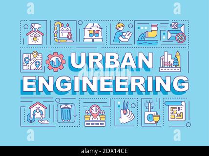 Urban engineering word concepts banner Stock Vector